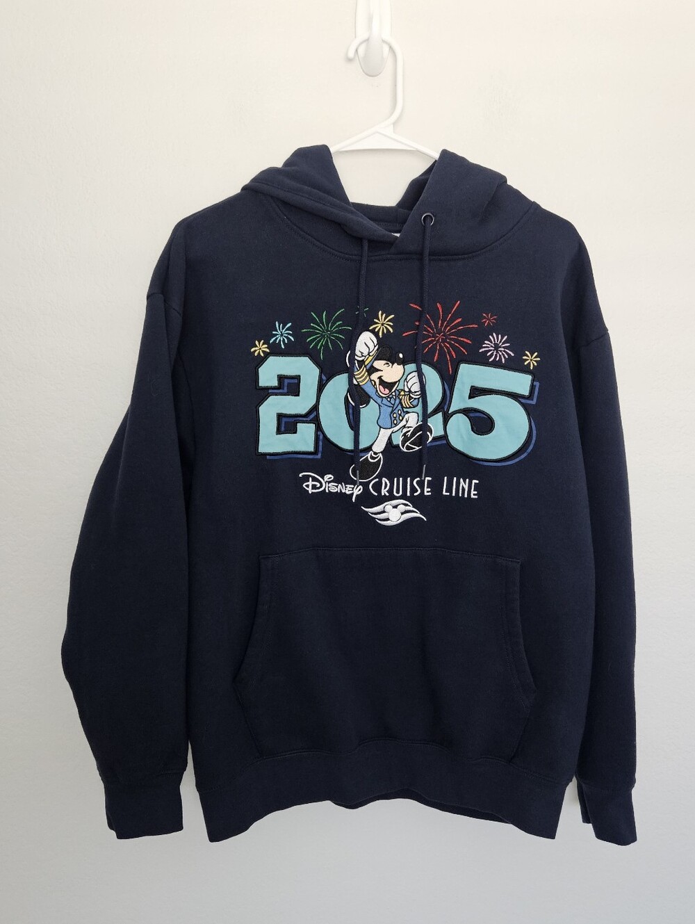 Disney Cruise Line Mickey Mouse Hoodie Fleece Pullover Sweater Unisex Medium DCL
